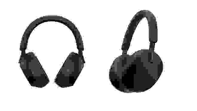 black headphones