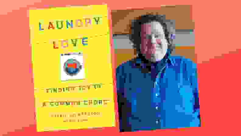 Left: The book cover of Laundry Love: Finding Joy in a Common Chore; Right: A portrait of author and laundry expert Patric Richardson