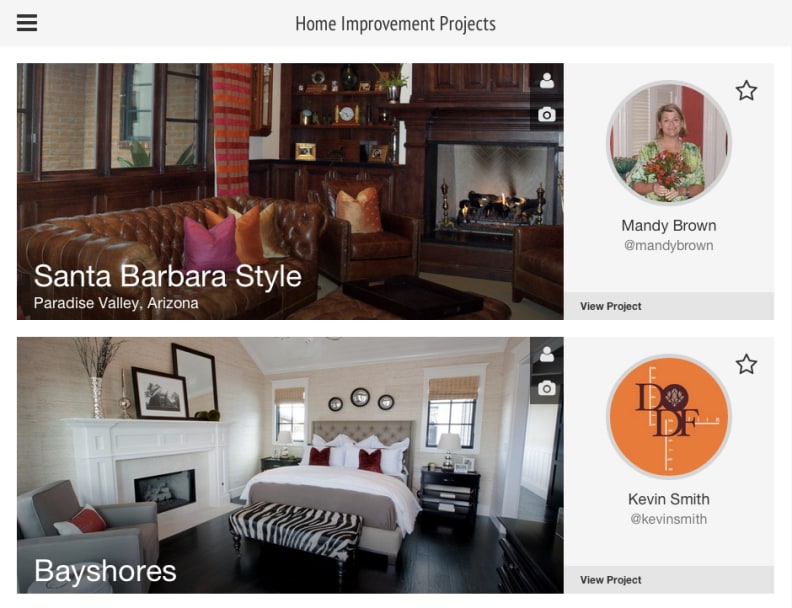 RoomReveal Projects Page