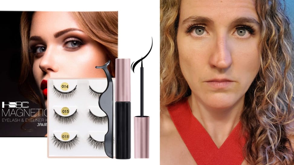 magnetic false eyelashes ad vs reality