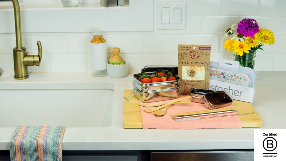 Zero waste items in a kitchen.