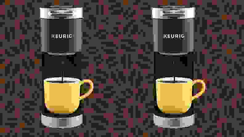 Two Keurig coffee makers.