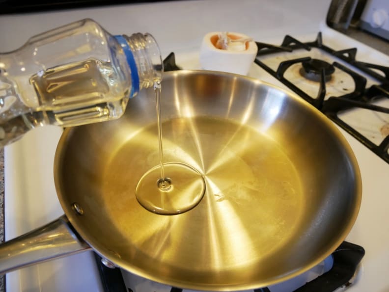 Pouring oil