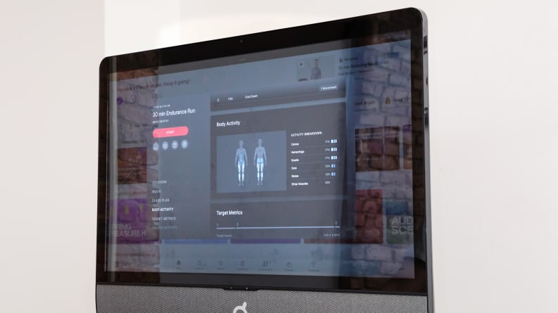 The Peloton Tread+ screen