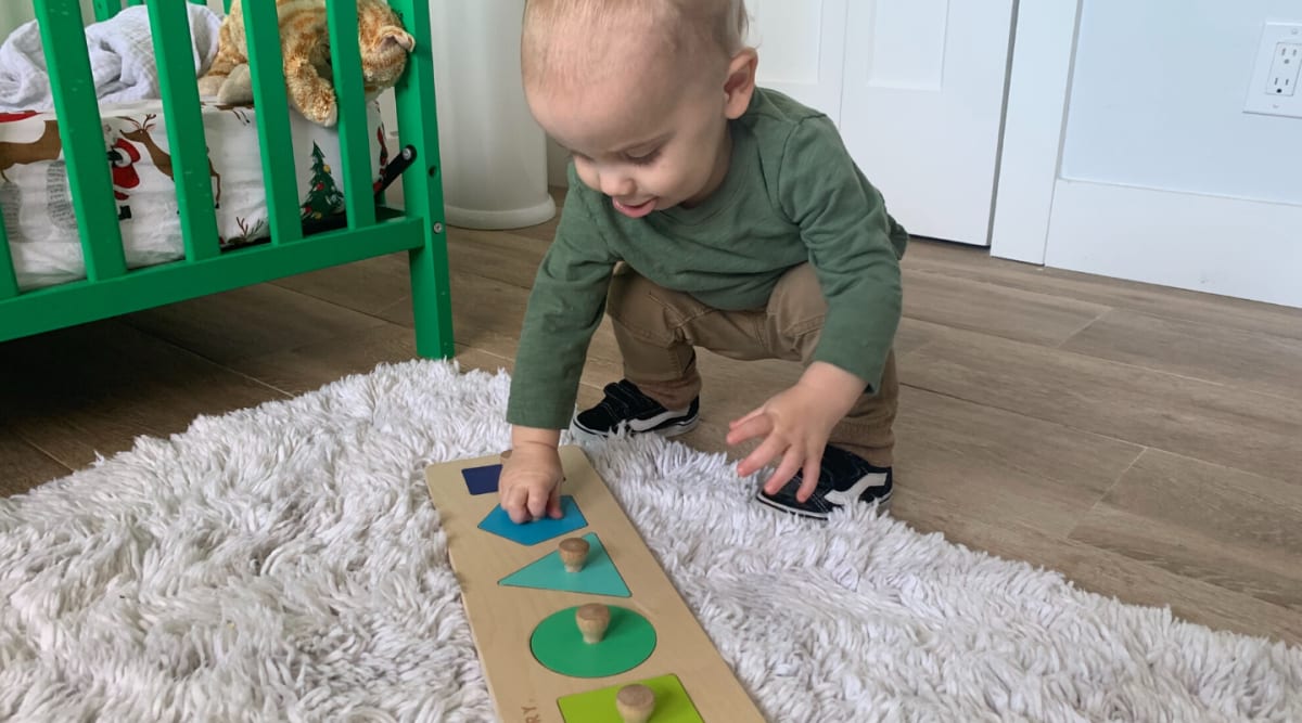 wooden baby play box