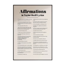 Product image of Affirmations in Taylor Swift poster