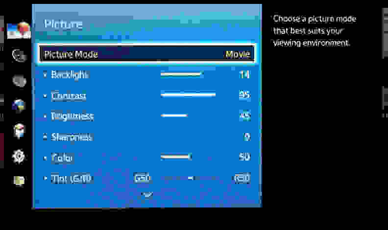 Samsung UN55H6350 performance tests contrast ratio