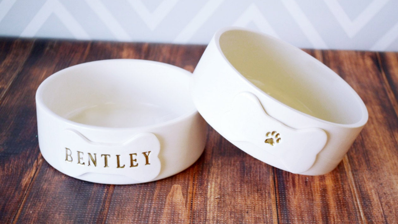 Ceramic dog bowls