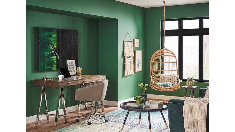 Arugula is a dramatic shade from Sherwin-Williams