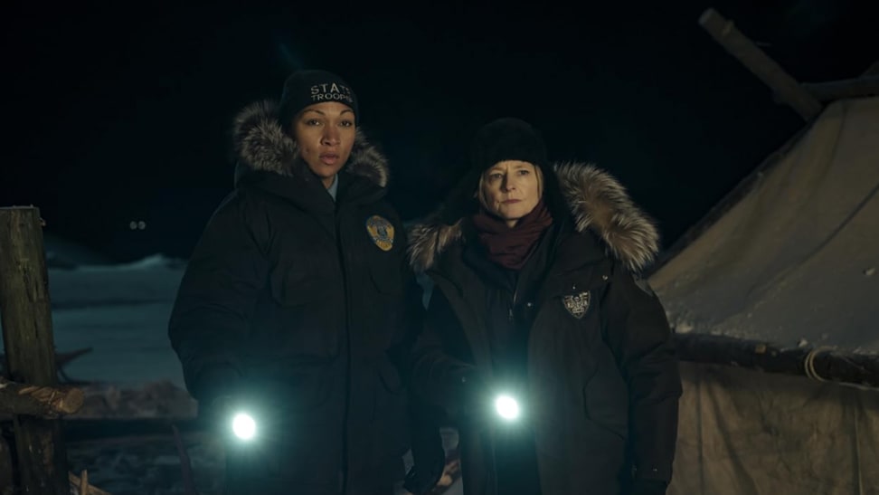 Kali Reis, left, and Jodie Foster, right, in a scene from "True Detective: Night Country."