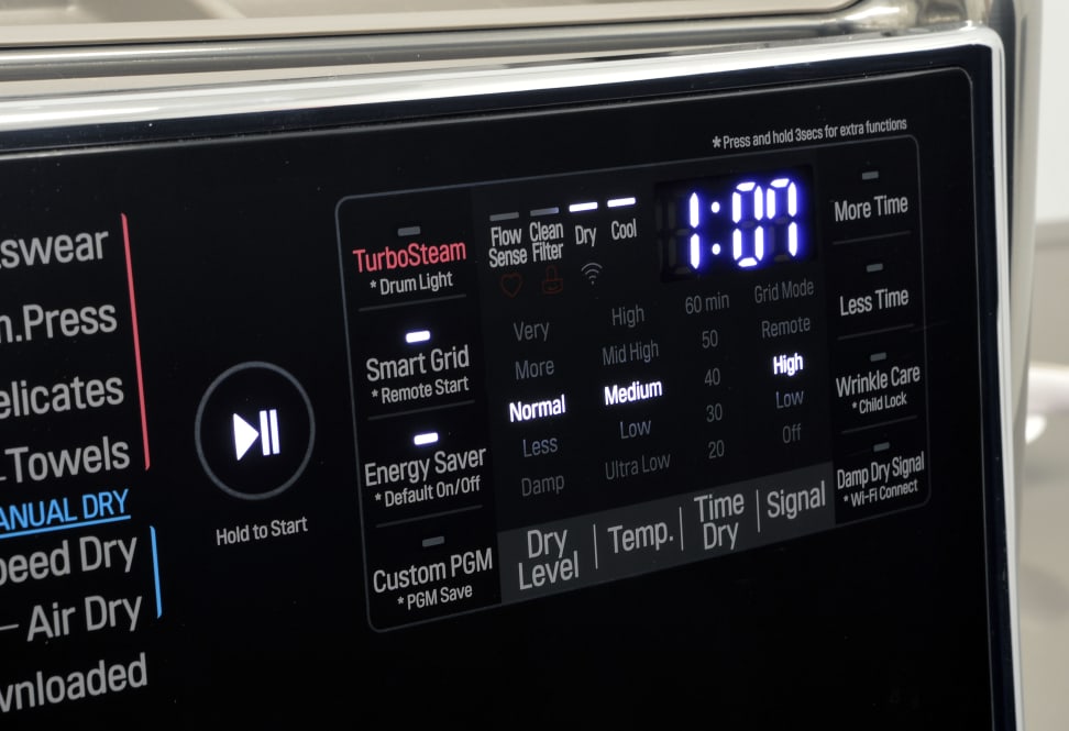 LG DLEX5000V Controls
