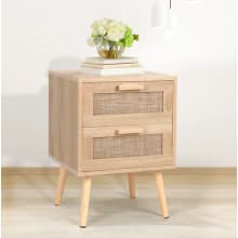 Product image of Bay Isle Home Stalder Rattan Nightstand With 2 Storage Drawers