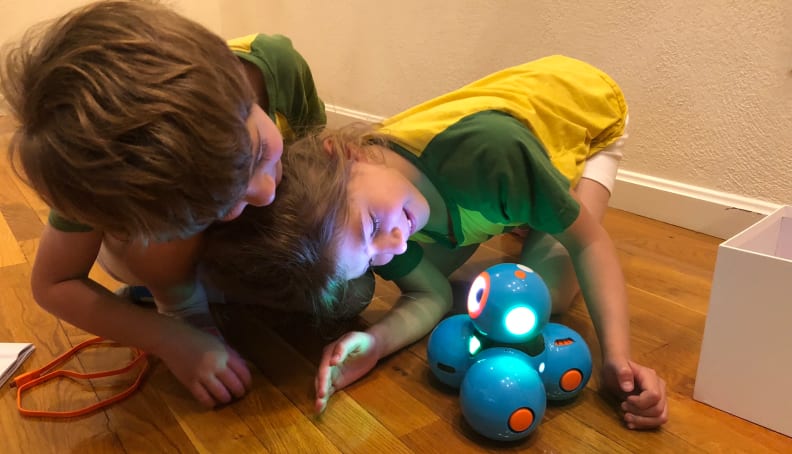 Kids play with Dash's sensors