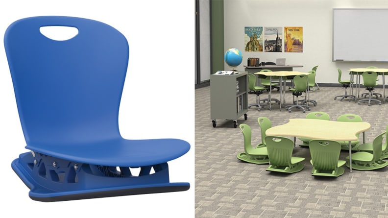  Exercise Balls, Gaiam Kids Wobble Stool Desk Chair -  Alternative Flexible Seating Balance Wiggle Chair