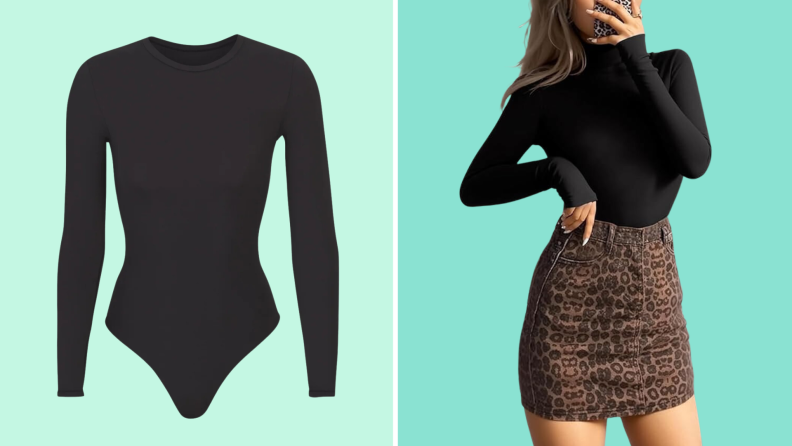Skims Longsleeve bodysuit and Mangopop bodysuit