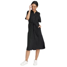 Product image of Short Sleeve Linen Midi Shirtdress   