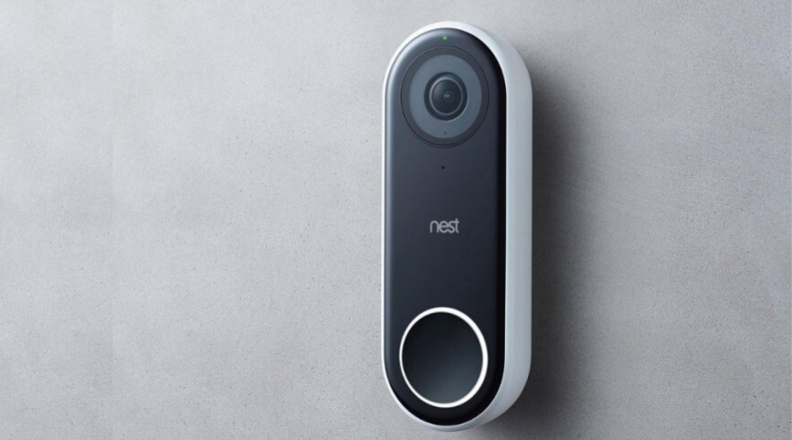 The Google Nest Hello is a smart video doorbell camera.