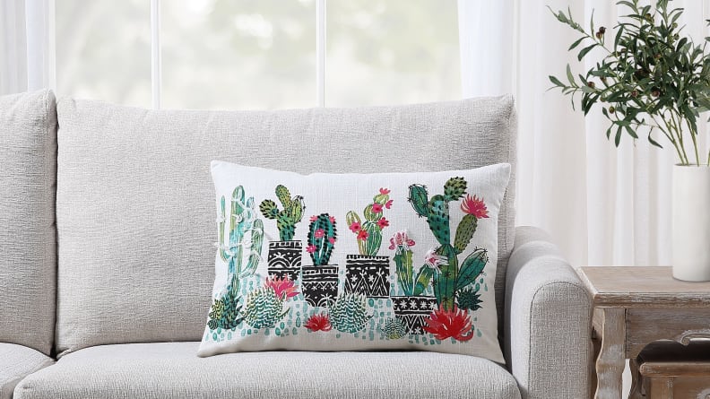 This cactus pillow is the perfect decoration for plant-lovers.