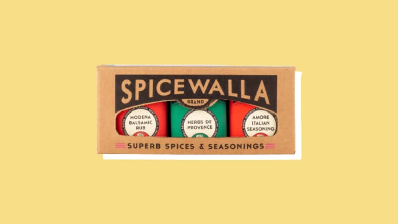 Spicewalla 3-pack spice blend on yellow background