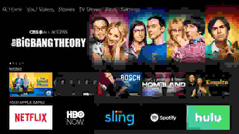 Amazon Fire TV Home Screen