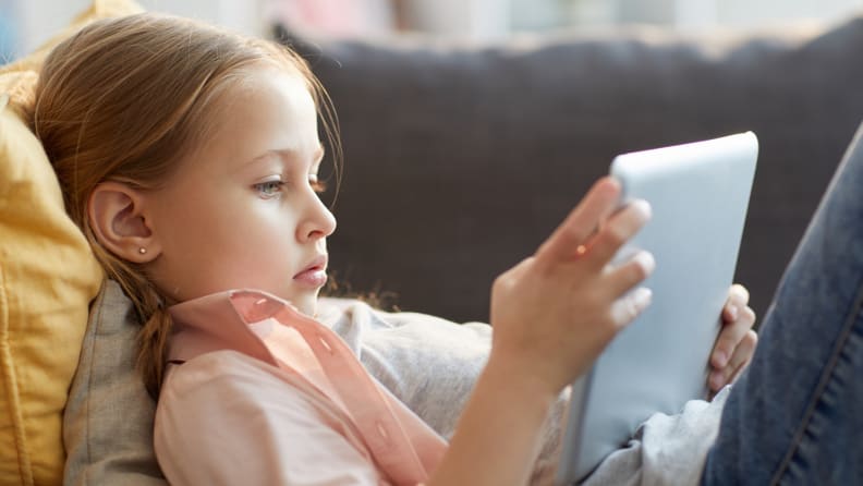 girl on tablet