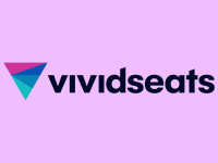 Vivid Seats logo on purple background