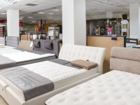 Mattresses side by side in a retail store