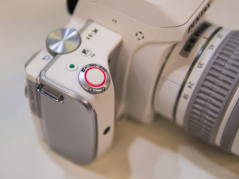 If you go past the "On" setting to select the video mode, the shutter release LED turns red.