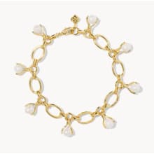 Product image of Ashton Gold Pearl Chain Bracelet in White Pearl