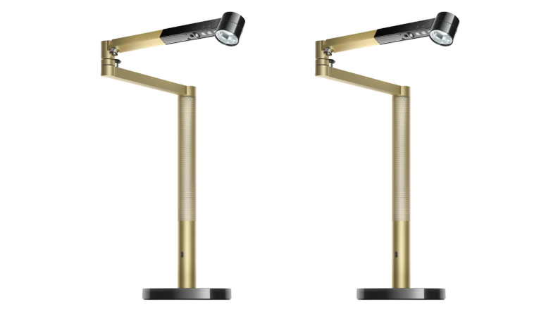 An image of the Morph lamp in gold finish repeated twice.