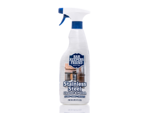 Stainless steel polish products from Weiman, Therapy and Bar Keepers Friend