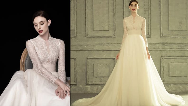 Shop this Grace Kelly-inspired wedding dress from Etsy.