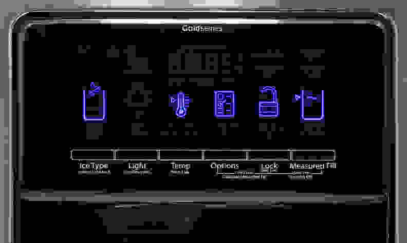 The Whirlpool WRS975SIDM's touchscreen panel is responsive, while the familiar layout hasn't changed.