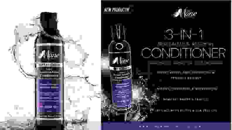 Bottle of The Main Choice conditioner and its claims