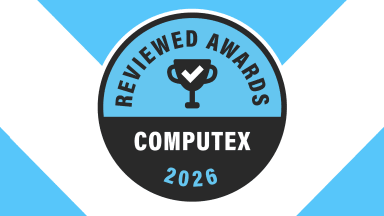 A circular Reviewed Award badge sits on a white and blue background