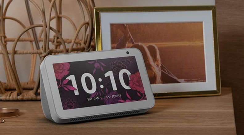 Close up of an Amazon Echo Show 5.