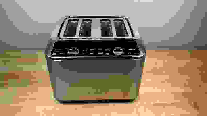 Cuisinart 4-slice toaster on wooden surface
