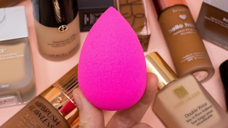 Flawlessly blended foundation is just a dab away.