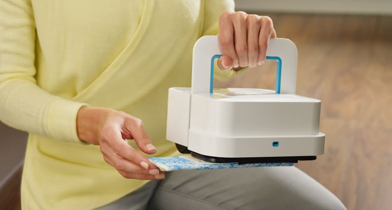The Braava has three different kinds of pads: wet mop, dry sweep, and damp sweep.