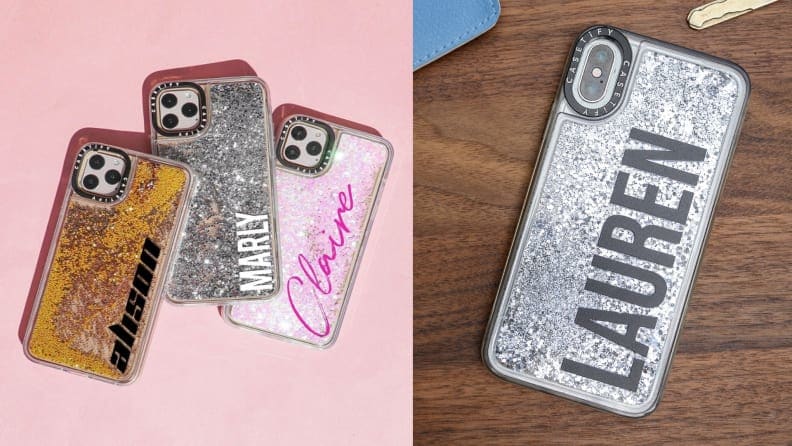 customized glittery phone cases