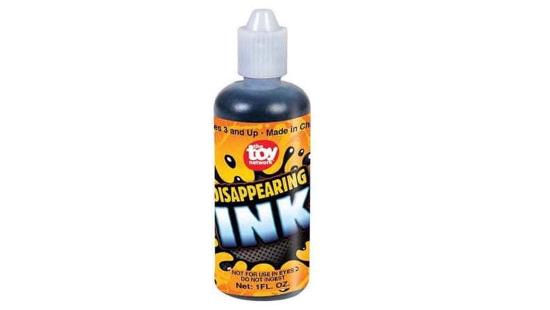 A small bottle of disappearing ink