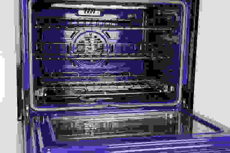 blue oven cavity