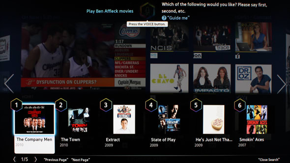 Searching for a Ben Affleck movie will list all of his most recent work.