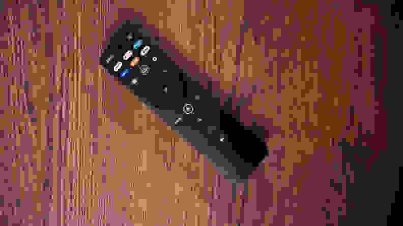 A close-up of the 2021 Vizio P-Series Quantum's remote control