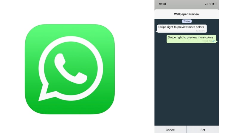 whatsapp icon and screenshot dark mode