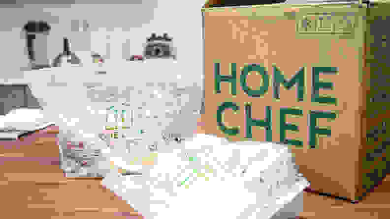 Home Chef box on table