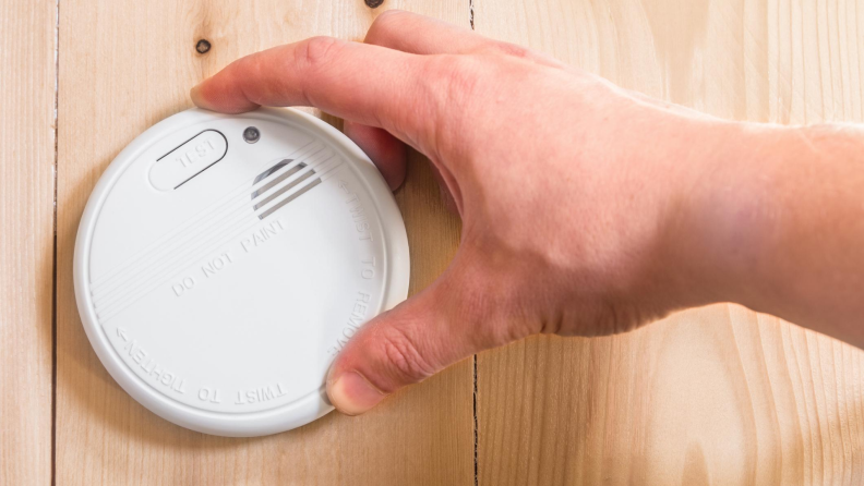 Installing ceiling mounted smoke detector