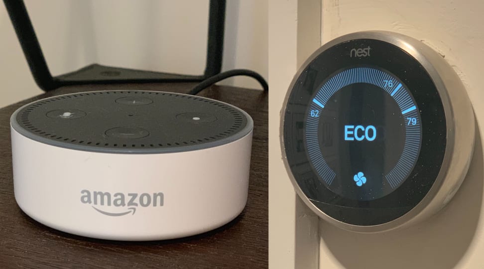 Amazon Dot Dot and Nest Thermostat