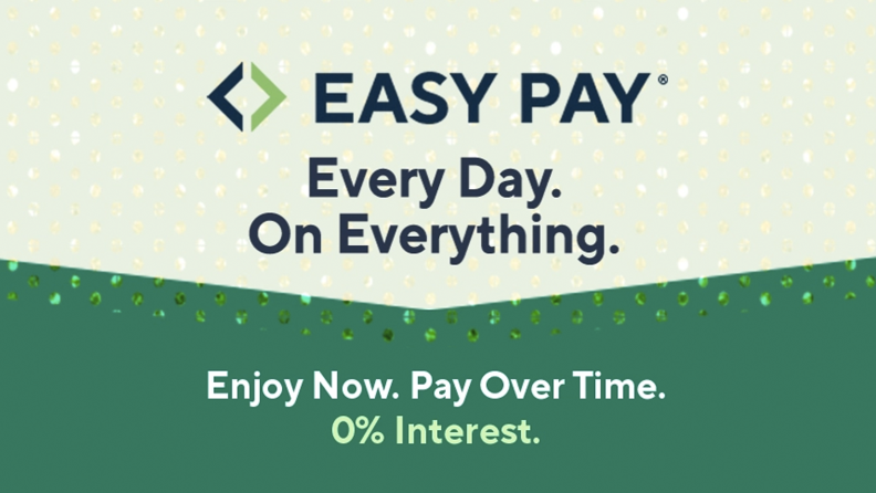 An infographic saying that Easy Pay allows you to buy an item now and pay later