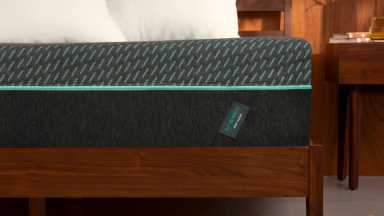 Close up of the Tuft & Needle Mint Hybrid mattress
